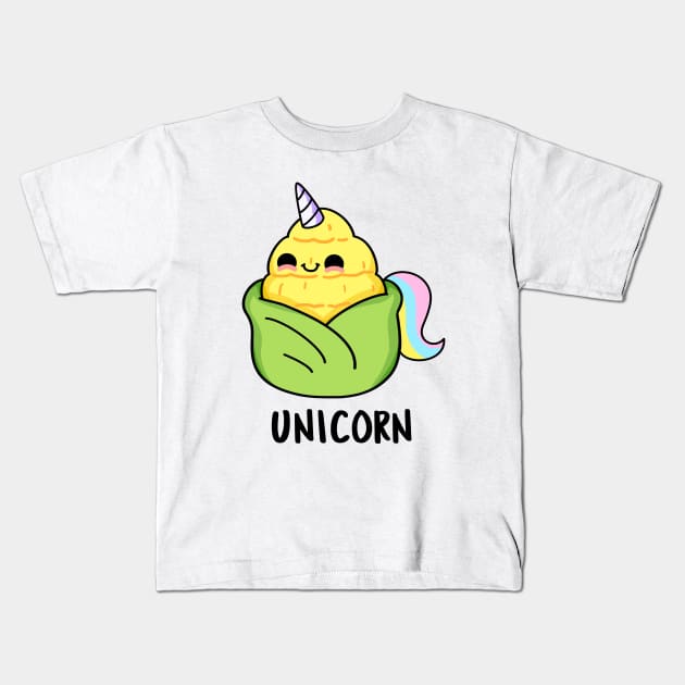 Uni Corn Cute Unicorn Pun Kids T-Shirt by punnybone